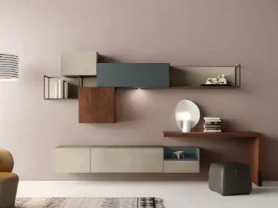 Moretti Compact - Living con angolo studio, comp. KC 108