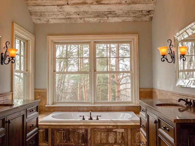 Il legno protagonista nei bagni classici