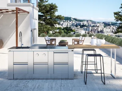 Idee per cucine esterne da terrazzo