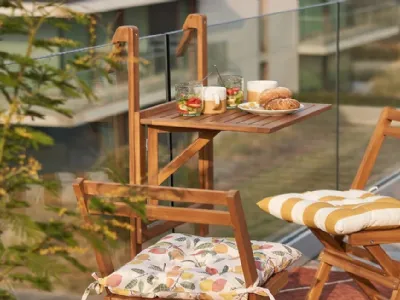 Pieghevole in acacia il tavolino da balcone Alata di La Redoute Interieurs