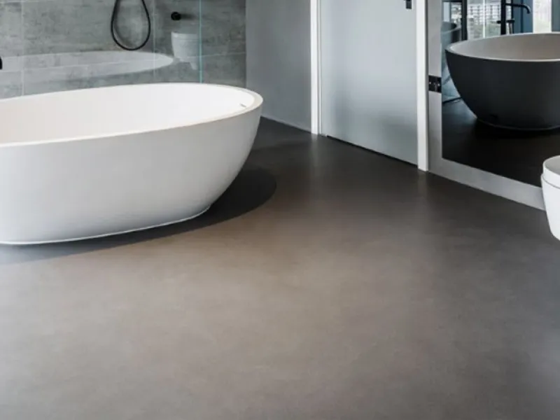 Pavimento in resina applicato in bagno