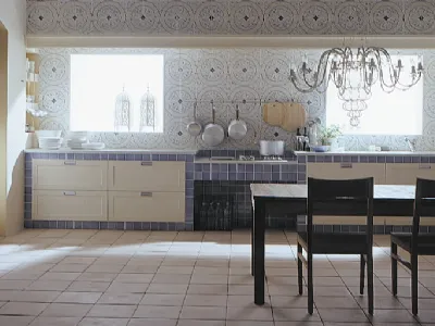 Esempio di cucina in muratura moderna