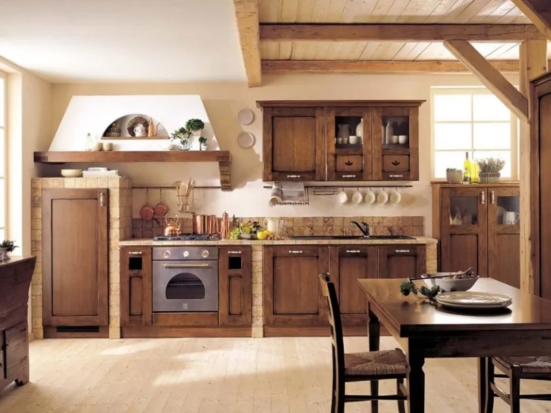 Cucina rustica in muratura