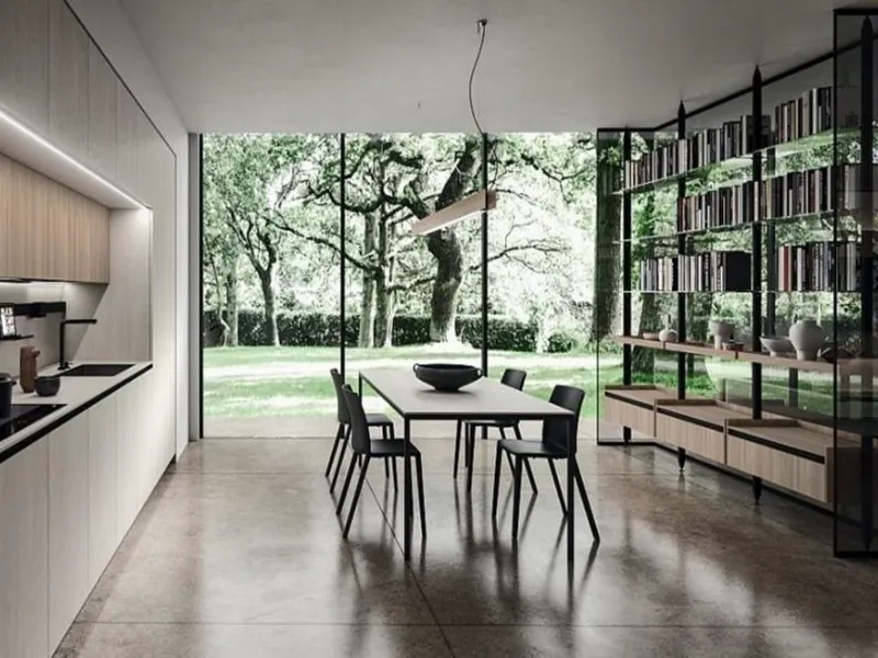 Divide cucina e living la libreria modulare Vertical by Arrital