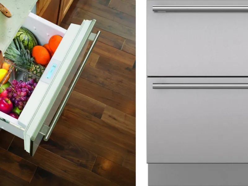 Sub-Zero ICBID-24RO: frigorifero a cassetti sottopiano in acciaio inox