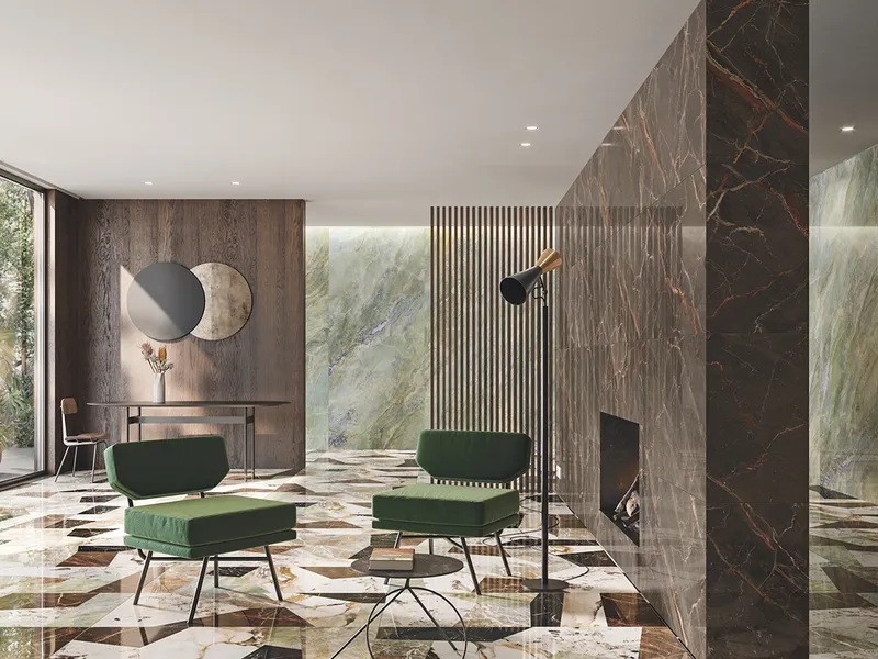 La maestosità del marmo negli effetti decorativi delle piastrelle 9Cento di Ceramiche Keope