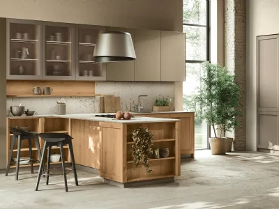 Stosa - Cucina moderna Palio con top e schienale in Hpl