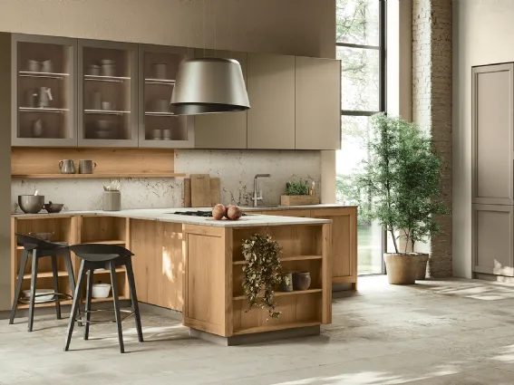 Stosa - Cucina moderna Palio con top e schienale in Hpl