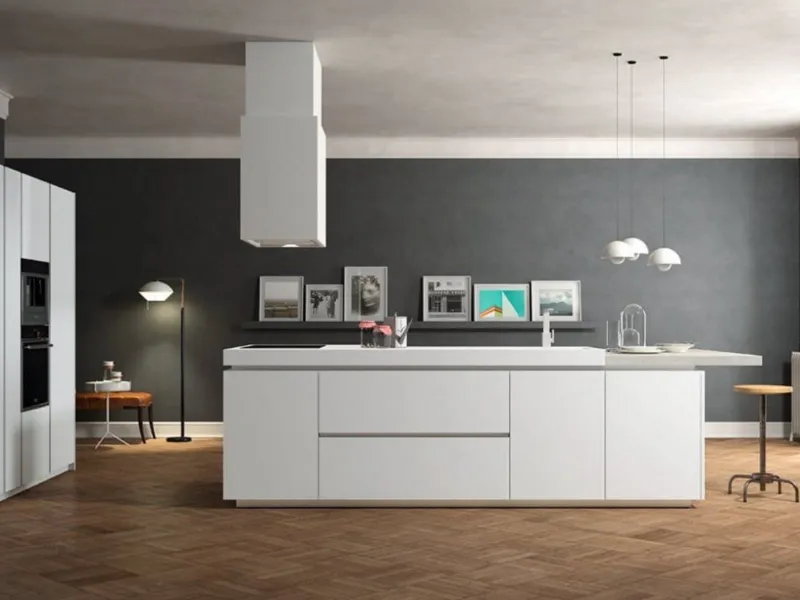 Cucina doimo Style su parete grigia