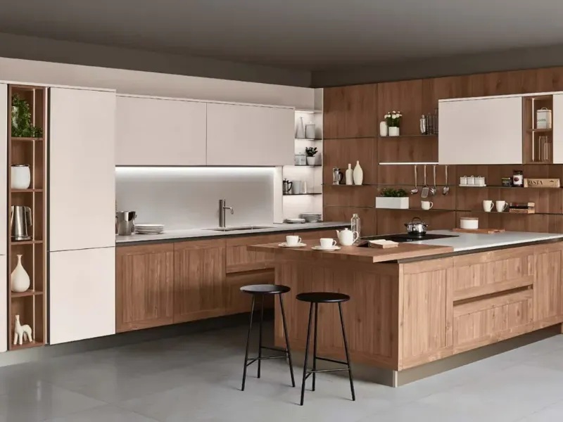 Cucina con penisola Armonia di Veneta Cucine