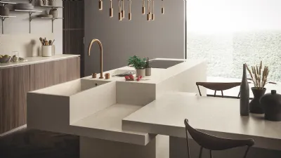 AtlasPlan, rivestimento in gres porcellanato effetto pietra Kone Gypsum