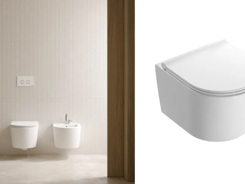 Vaso e bidet Forty3 di Ceramica Globo