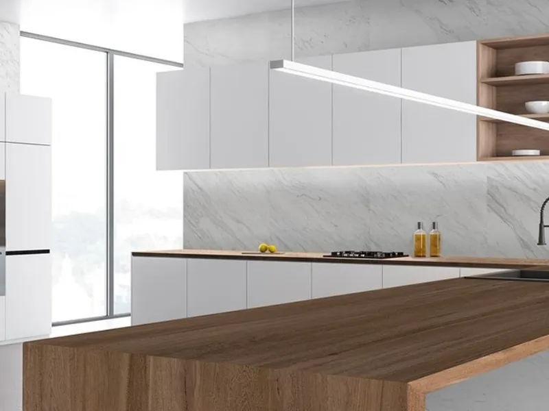 Piano cucina in ceramica sinterizzata Canada di Arklam 