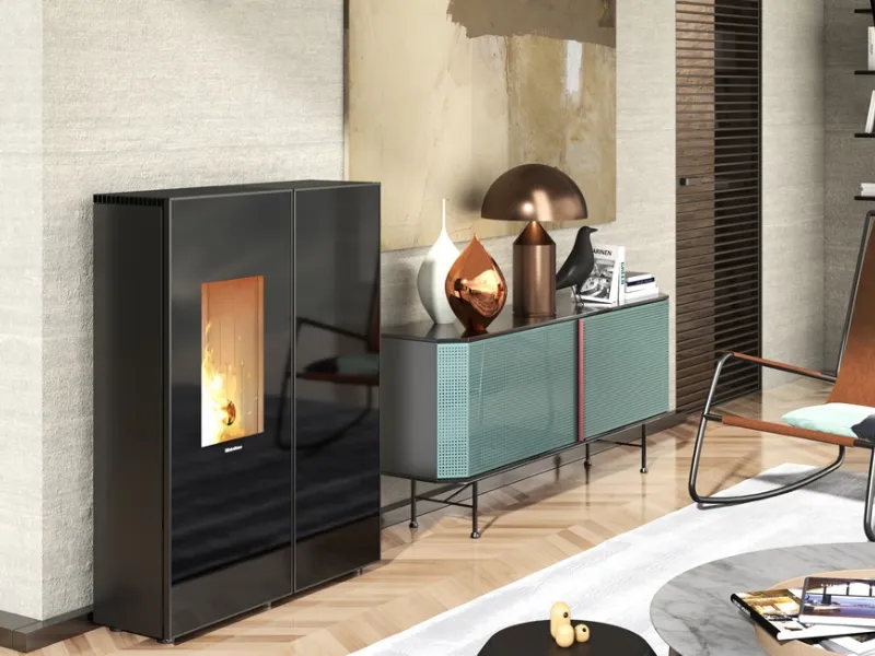 La Nordica Extra Flame, stufa a pellet Sharon Plus per ambienti moderni