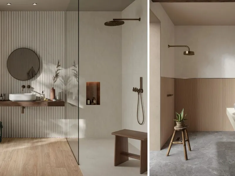 Collezione Crea di Marazzi. rivestimenti in gres per il bagno moderno