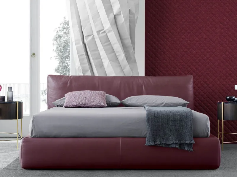 Maronese - Vela: letto in legno con testiera delicatamente curva