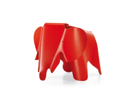 seduta per bambini in propilene rosso a forma di elefante